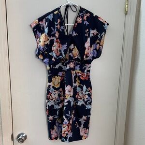 Adelyn Rae Navy Floral Mini Dress